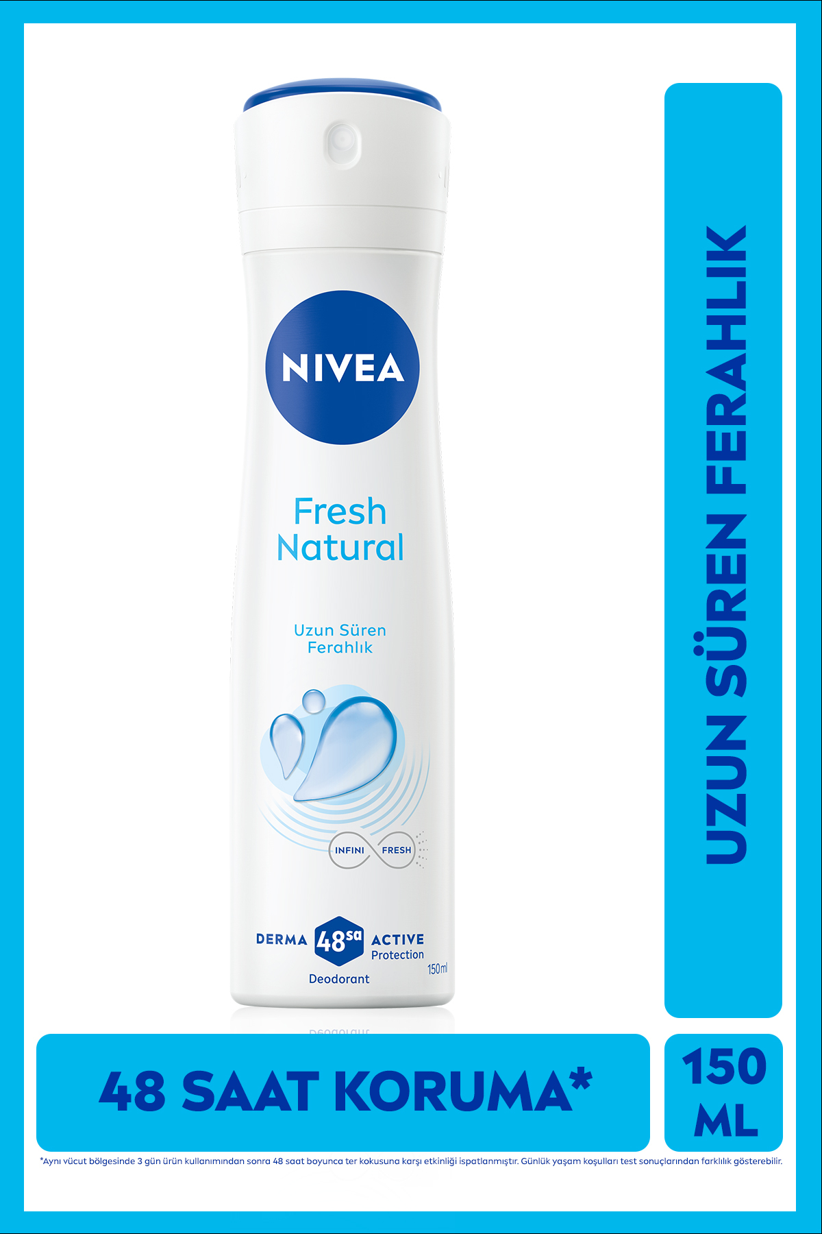 NİVEA KADIN SPREY DEODORANT FRESH NATURAL 150ML-