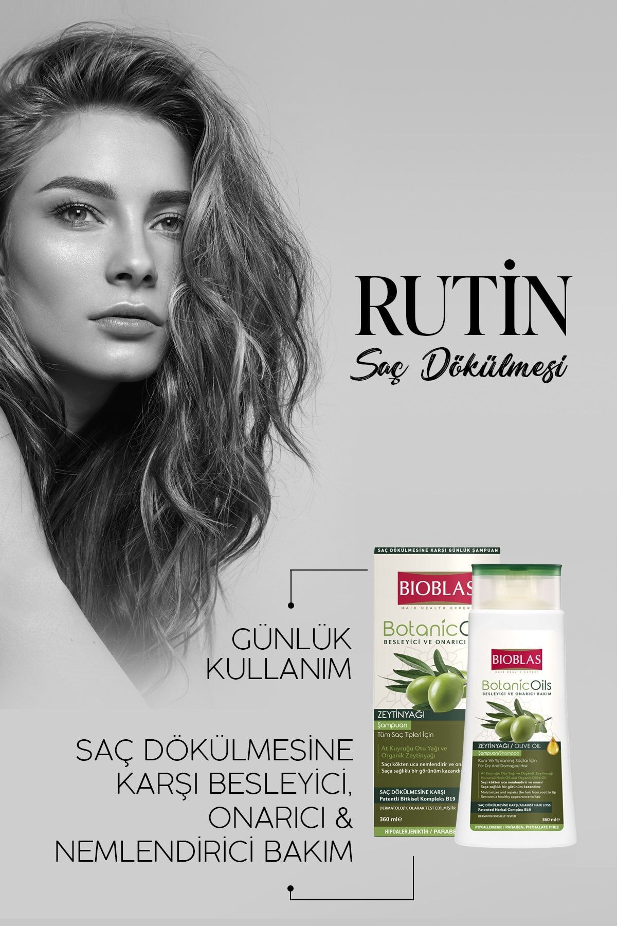 BİOBLAS ZEYTİNYAĞI VE AT KUYRUĞU YAĞI ŞAMPUANI 360ML-