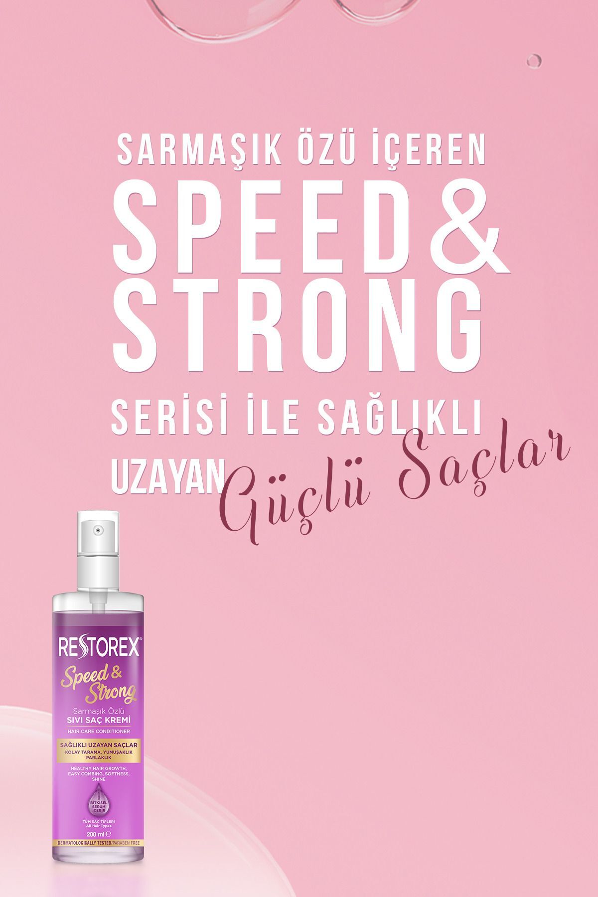 RESTOREX SIVI SAÇ KREMİ SAĞLIKLI UZAMA ETKİLİ 200 ML-