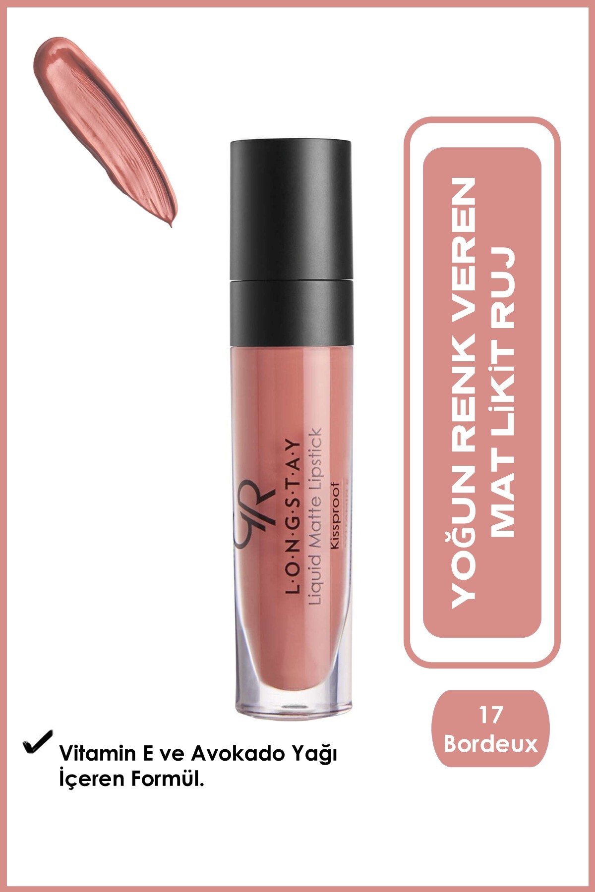 GOLDEN ROSE  LONGSTAY LIGUID MATTE LİPSTİCK 17-