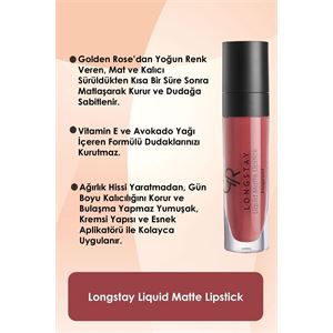 GOLDEN ROSE LONGSTAY LIGUID MATTE LİPSTİCK 19-