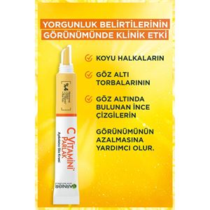 GARNİER C VİTAMİNİ PARLAK AYDINLATICI GÖZ KREMİ 15ML-