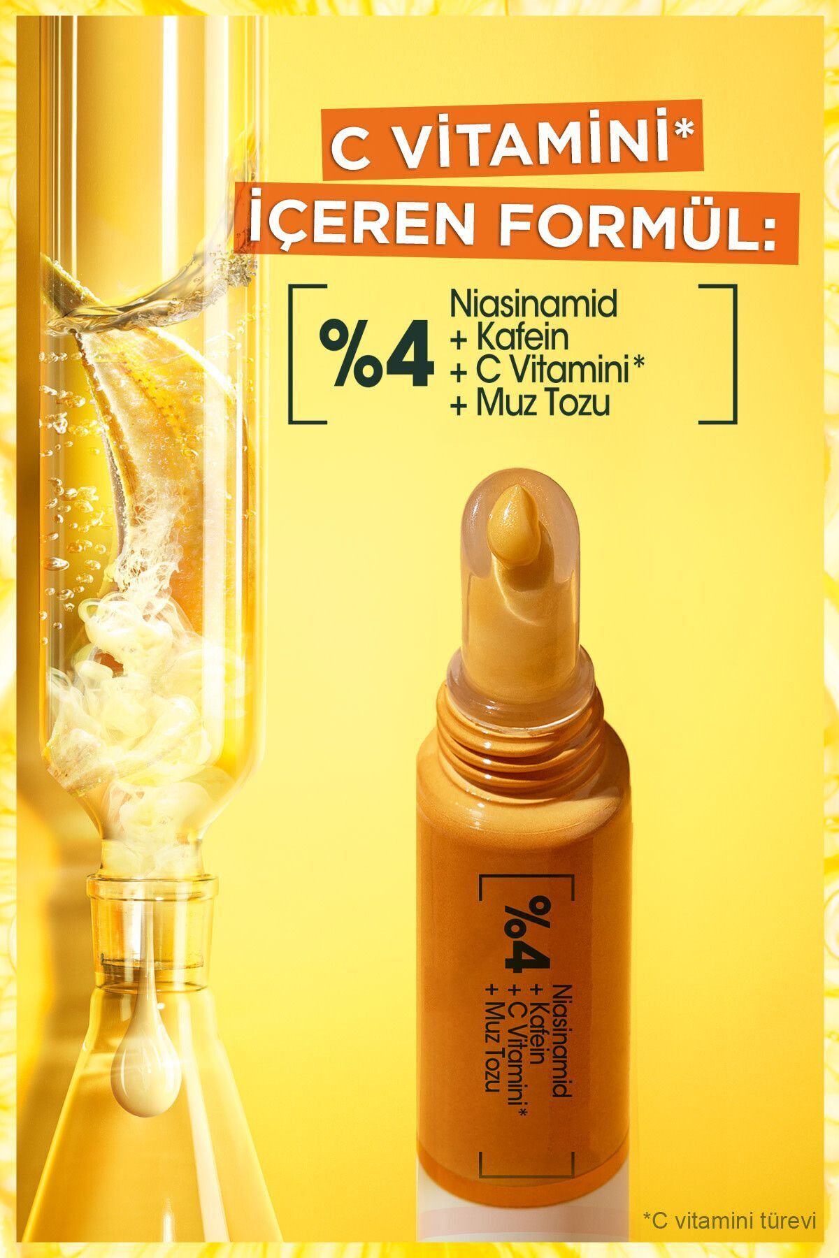 GARNİER C VİTAMİNİ PARLAK AYDINLATICI GÖZ KREMİ 15ML-