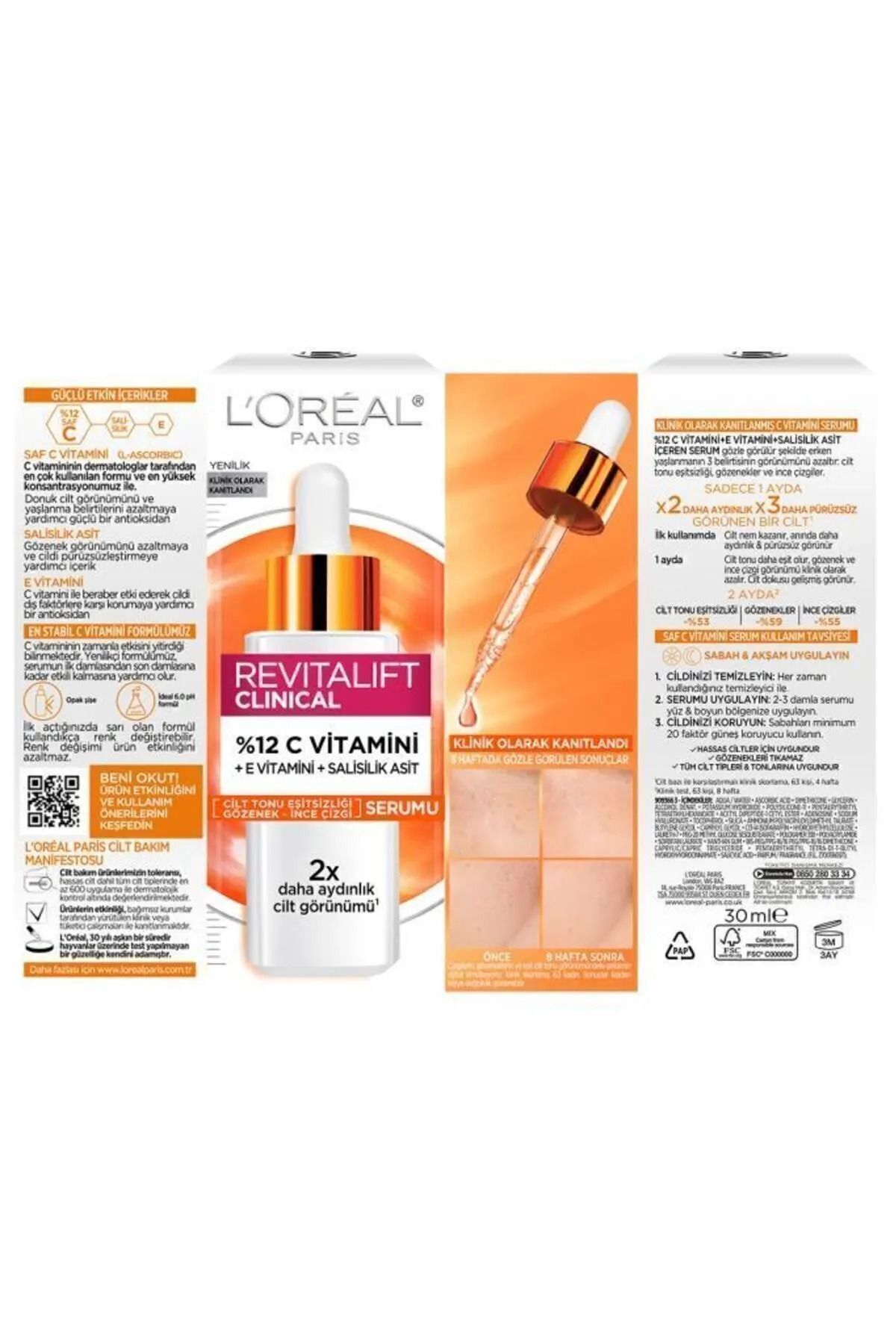 LOREAL PARİS REVİTALİFT CLİNİCAL %12 SAF C VİTAMİN SERUM 30ML-