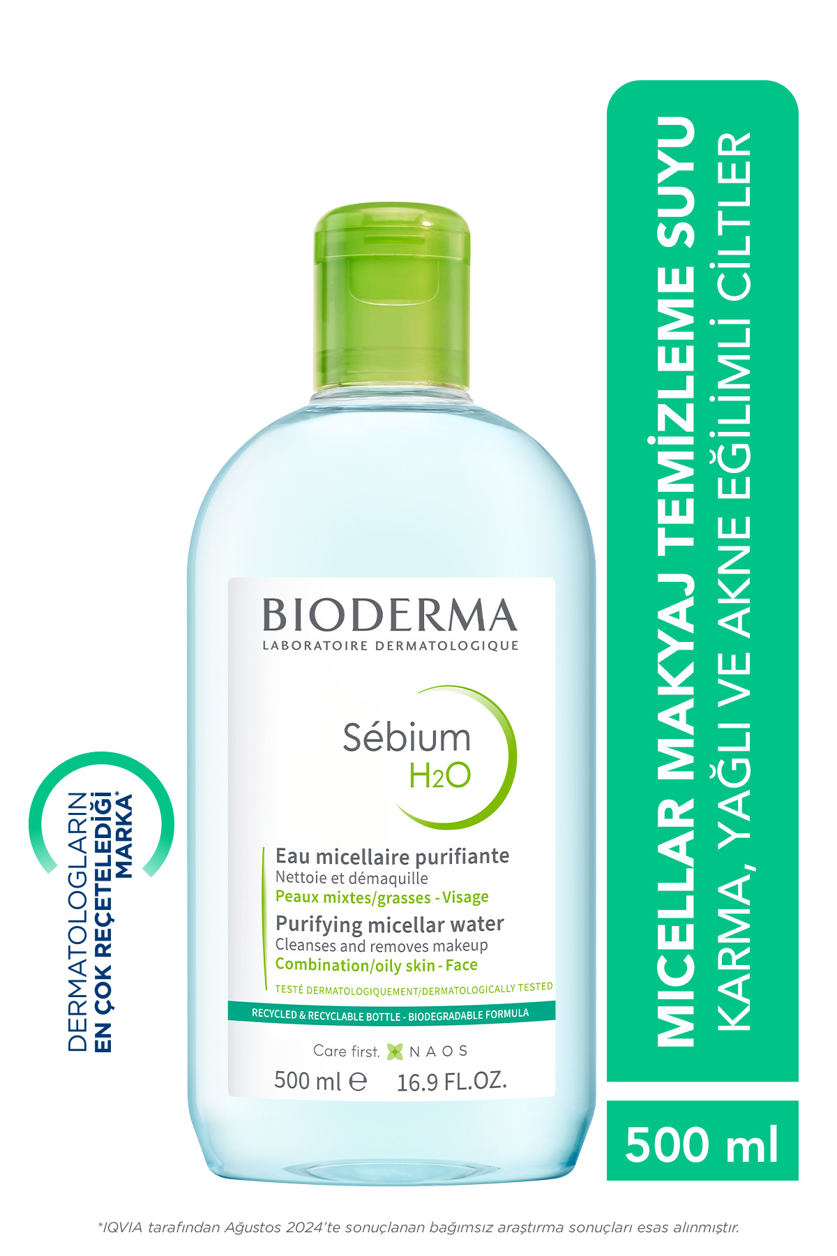 BİODERMA SEBİUM H2O MİCELLER SU 500 ML-