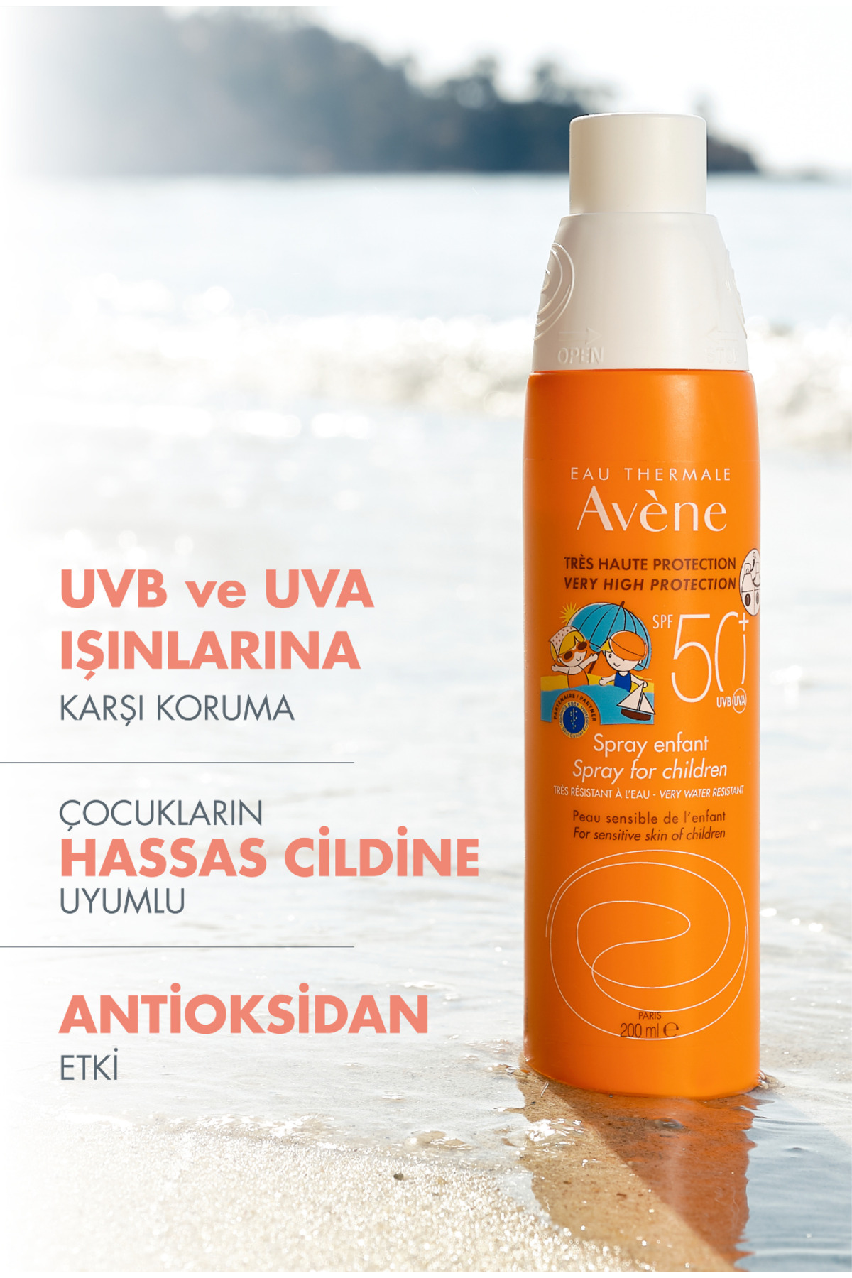 AVENE SUN CARE SPF 50+ ÇOCUKLAR IÇİN SPREY 200 ML-