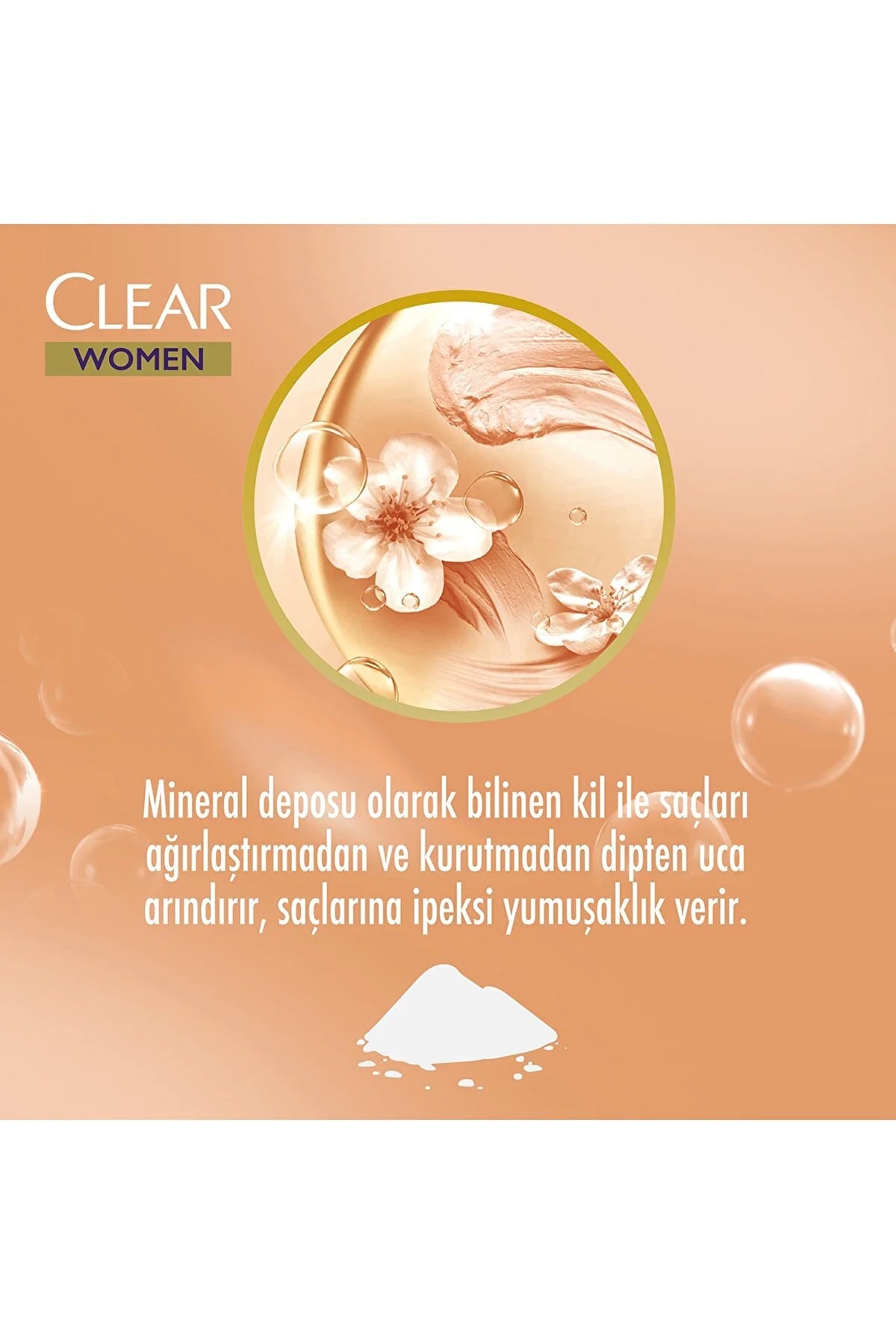 CLEAR WOMEN KEPEĞE KARŞI ETKİLİ ŞAMPUAN KİL TERAPİ-