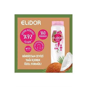 ELİDOR HİNDİSTAN CEVİZİ YAĞI ONARICI&YIPRA ŞAMPUAN 500ML-