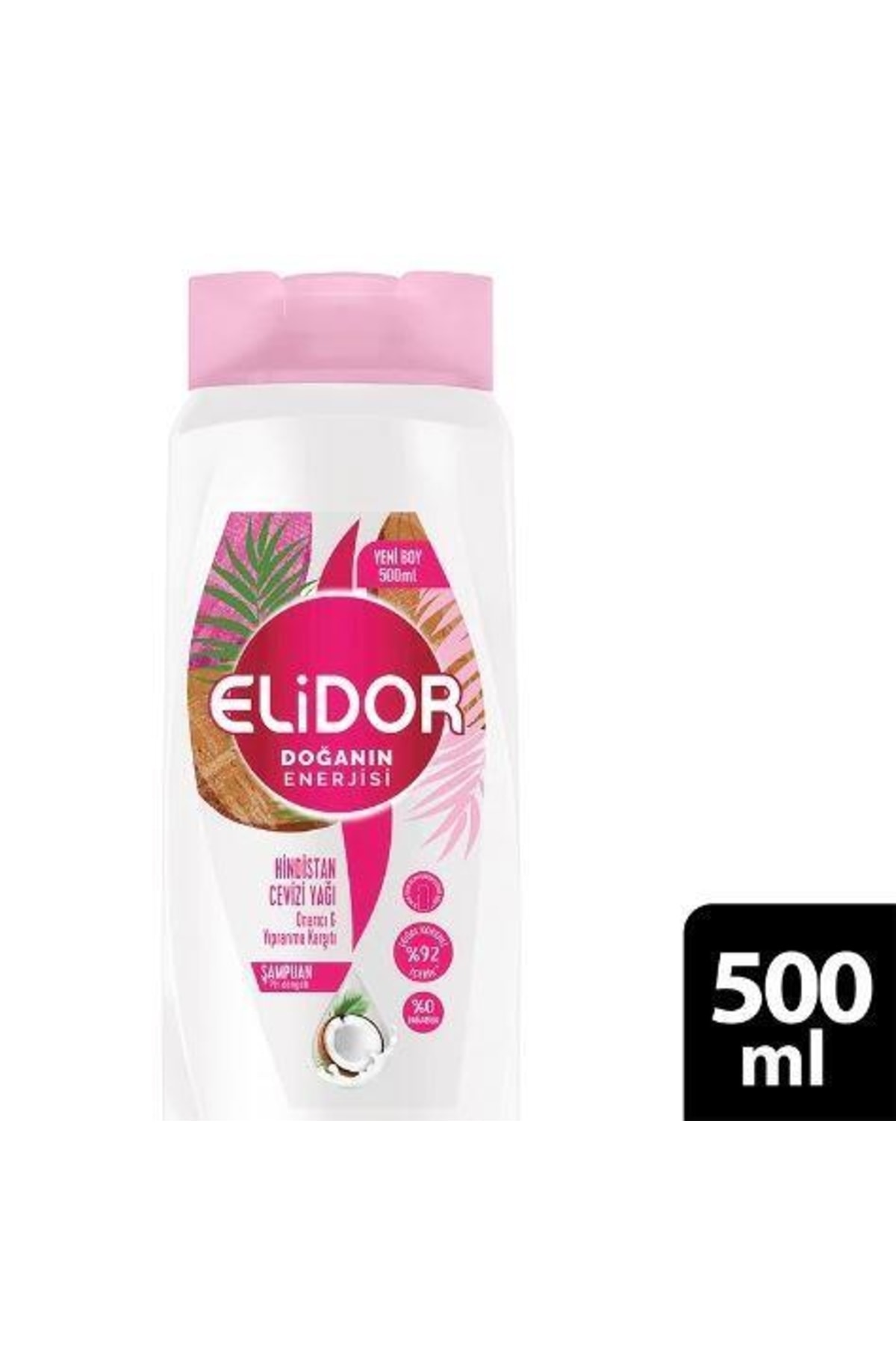 ELİDOR HİNDİSTAN CEVİZİ YAĞI ONARICI&YIPRA ŞAMPUAN 500ML-