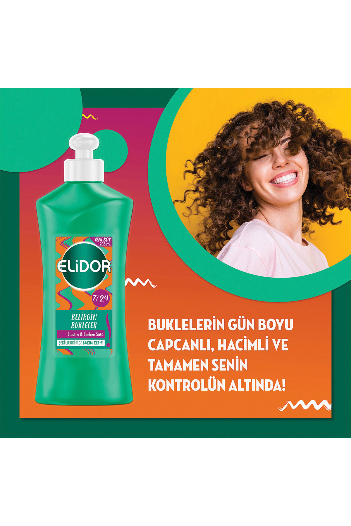 ELİDOR 7/24 ŞEKİLLENDİRİCİ BELİRGN BUKLE SAÇ KREMİ 265ML-