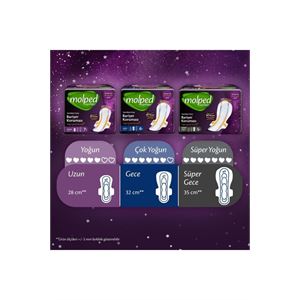 Molped Super Night Süper Gece Hijyenik Ped 16 Lı-