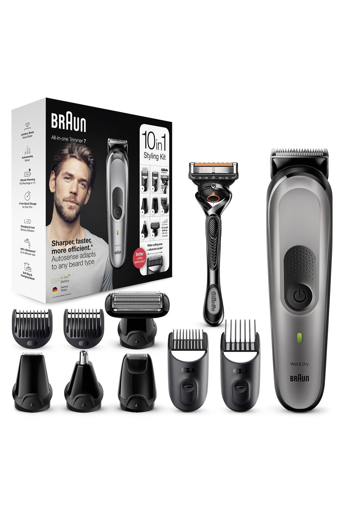 BRAUN MGK7320 ERKEK BAKIM KİTİ 10U1 ARADA ŞEKİLENDİRİCİ-