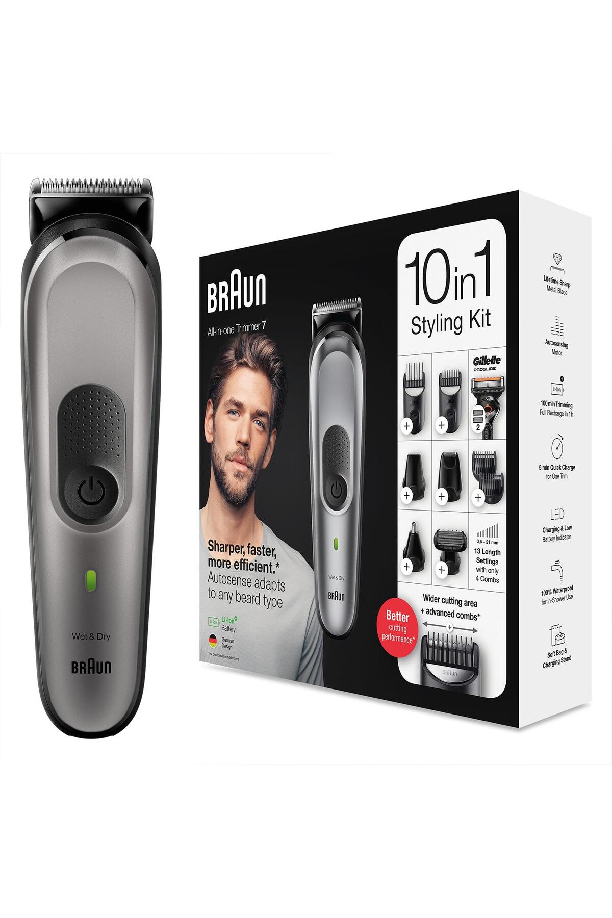 BRAUN MGK7320 ERKEK BAKIM KİTİ 10U1 ARADA ŞEKİLENDİRİCİ-