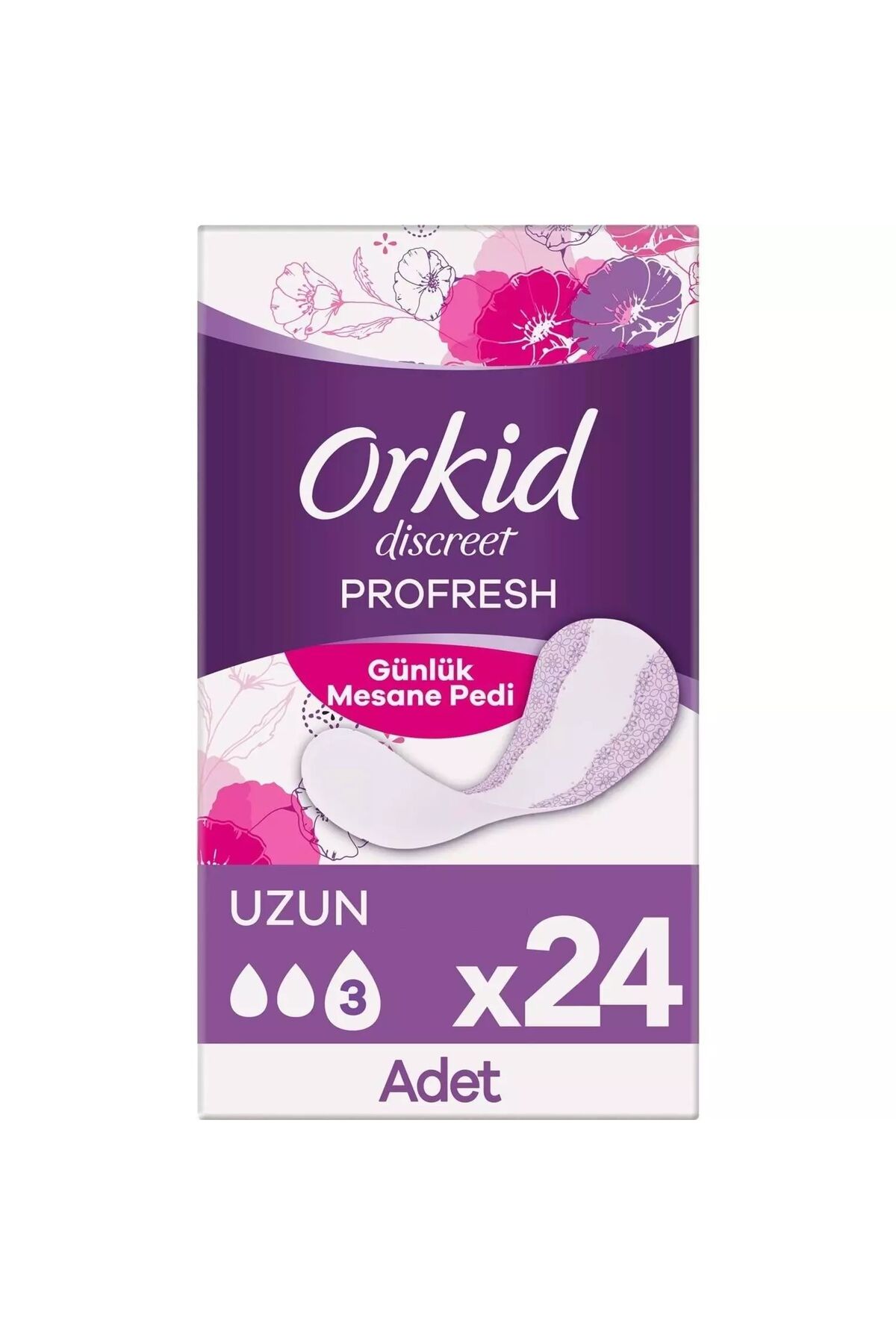 ORKİD MESANE PEDİ UZUN SÜPER EKONOMİK PAKET 24 PED-
