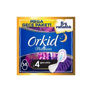 ORKİD PLATİNUM SÜPER EKONOMİK GECE EKSTRA 4 BEDEN HİJYENİK PED-