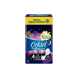 ORKİD PLATİNUM SÜPER EKONOMİK GECE EKSTRA 4 BEDEN HİJYENİK PED-