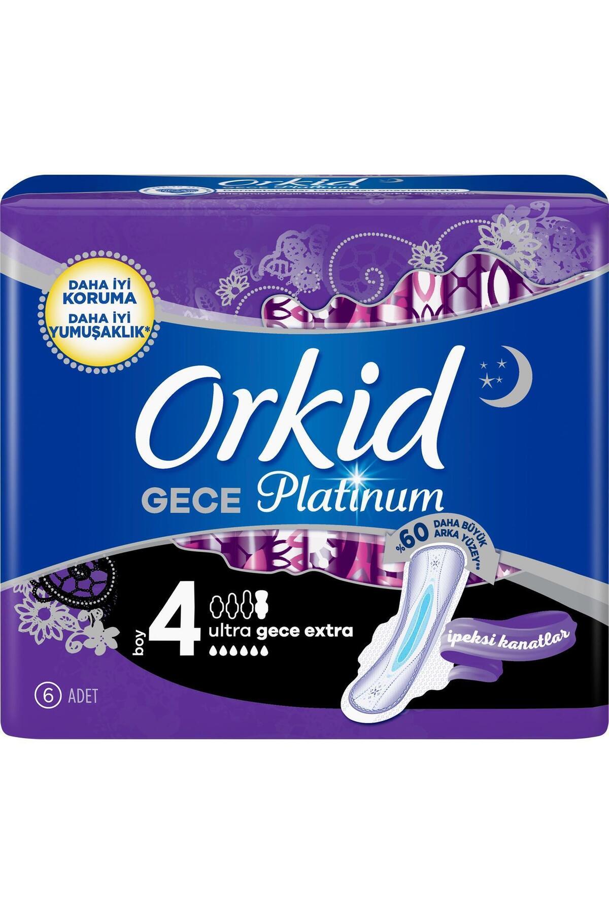 ORKİD PLATİNUM GECE EXTRA 6 ADET TEKLİ PAKET HİJYENİK PED-