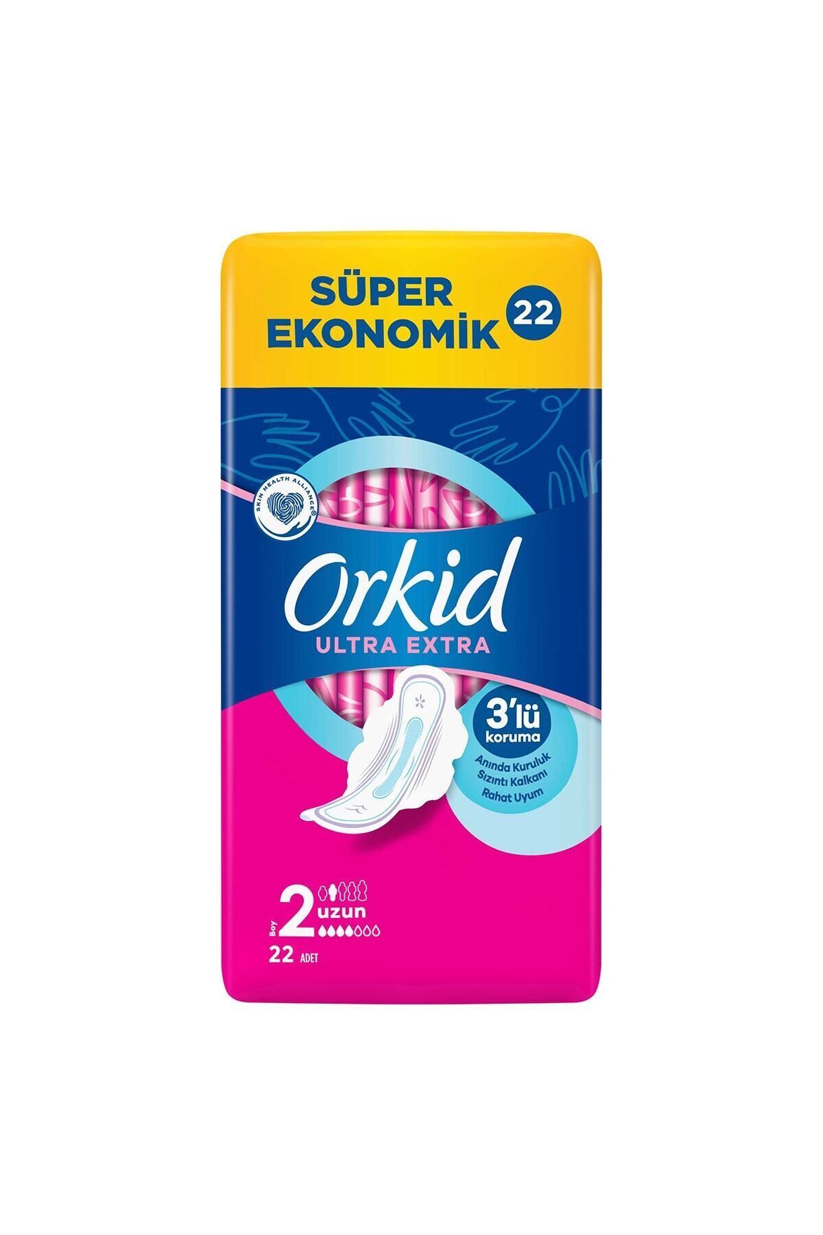 ORKİD ULTRA EKSTRA  UZUN 22 ADET SÜPER HİJYENİK PED-