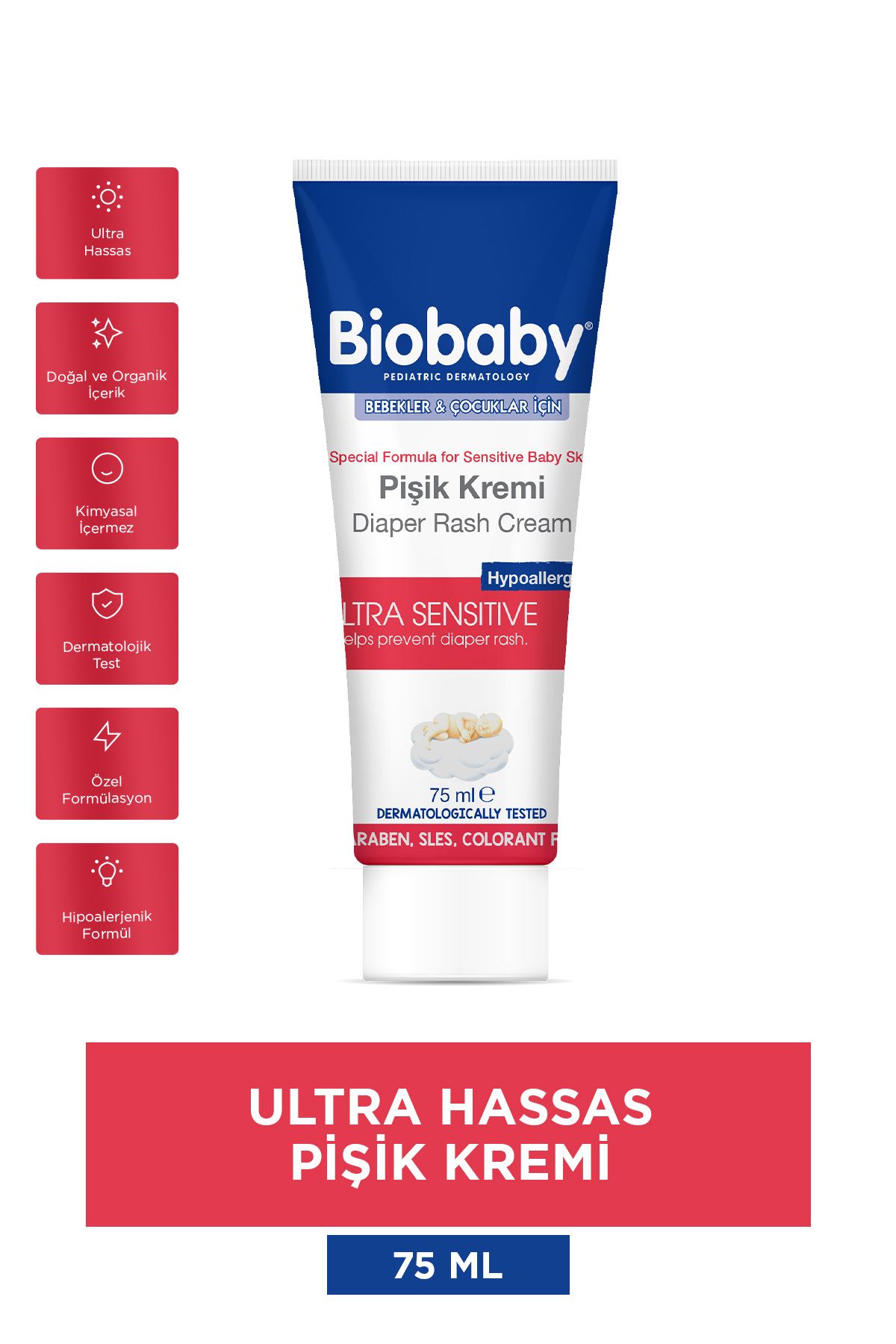 BİOBABY BEBEK PİŞİK KREMİ %40 ÇİNKO 75 GR-