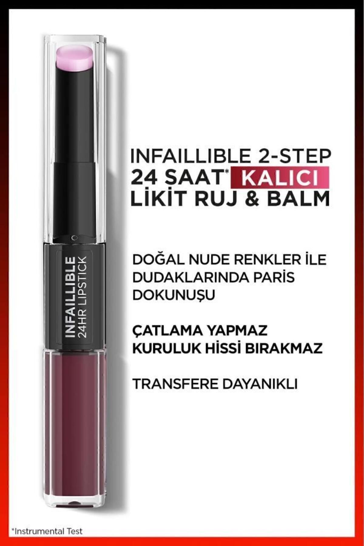 LOREAL PARİS INFAİLLİBLE 2-STEP BALM WİNE RUJ 215-