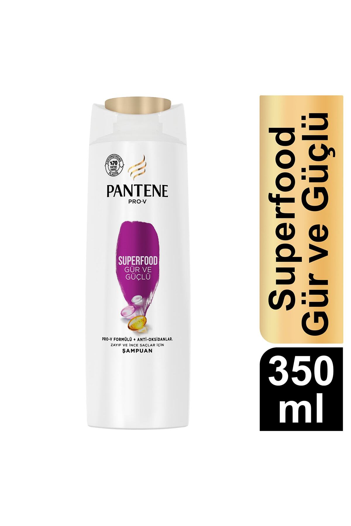 PANTENE SUPERFOOD GÜR VE GÜÇLÜ ŞAMPUAN 350 ML-