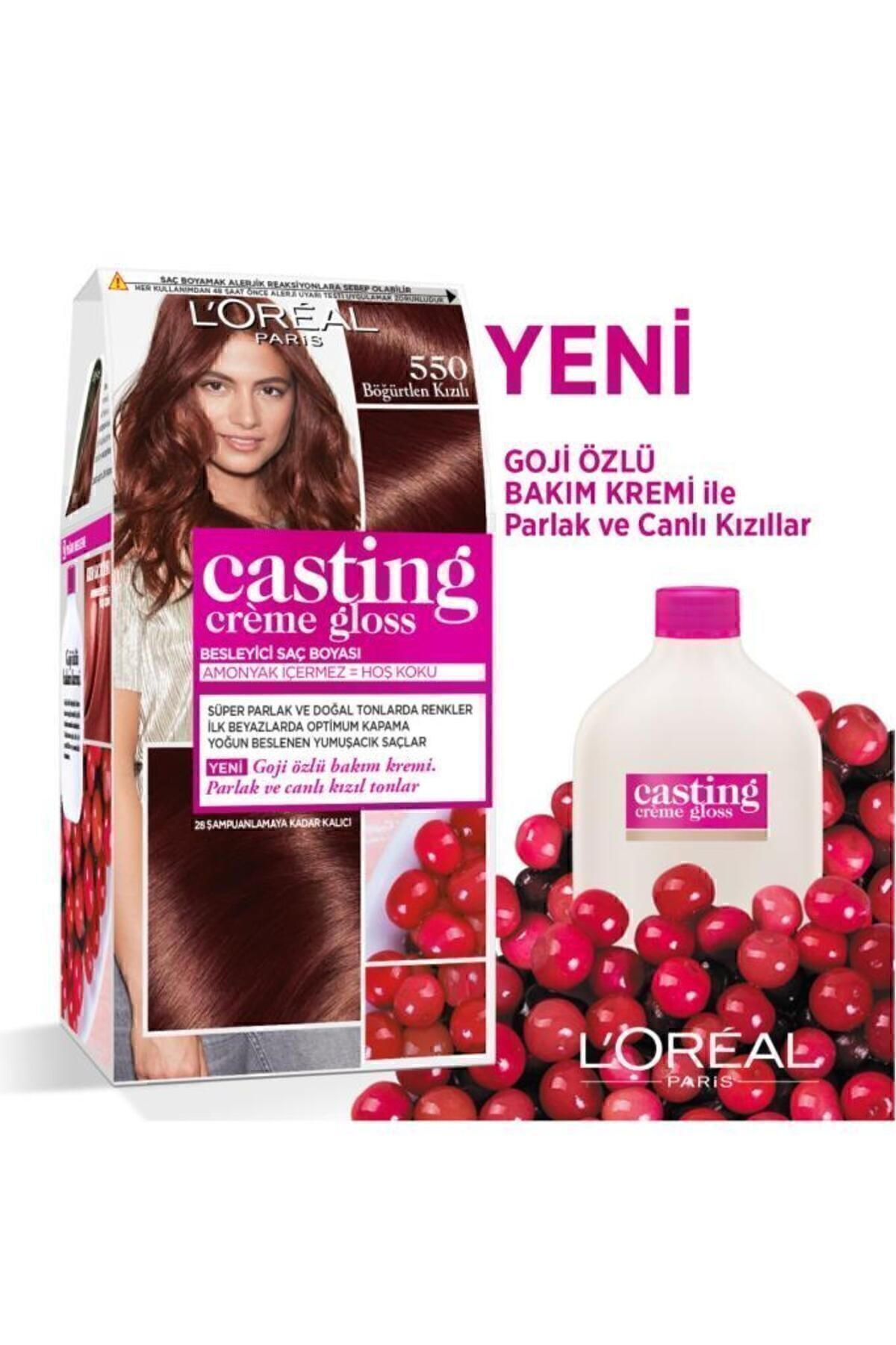 LORÉAL PARİS CASTİNG CRƏME 550 BÖĞÜRTLEN KIZILI SAÇ BOYASI-