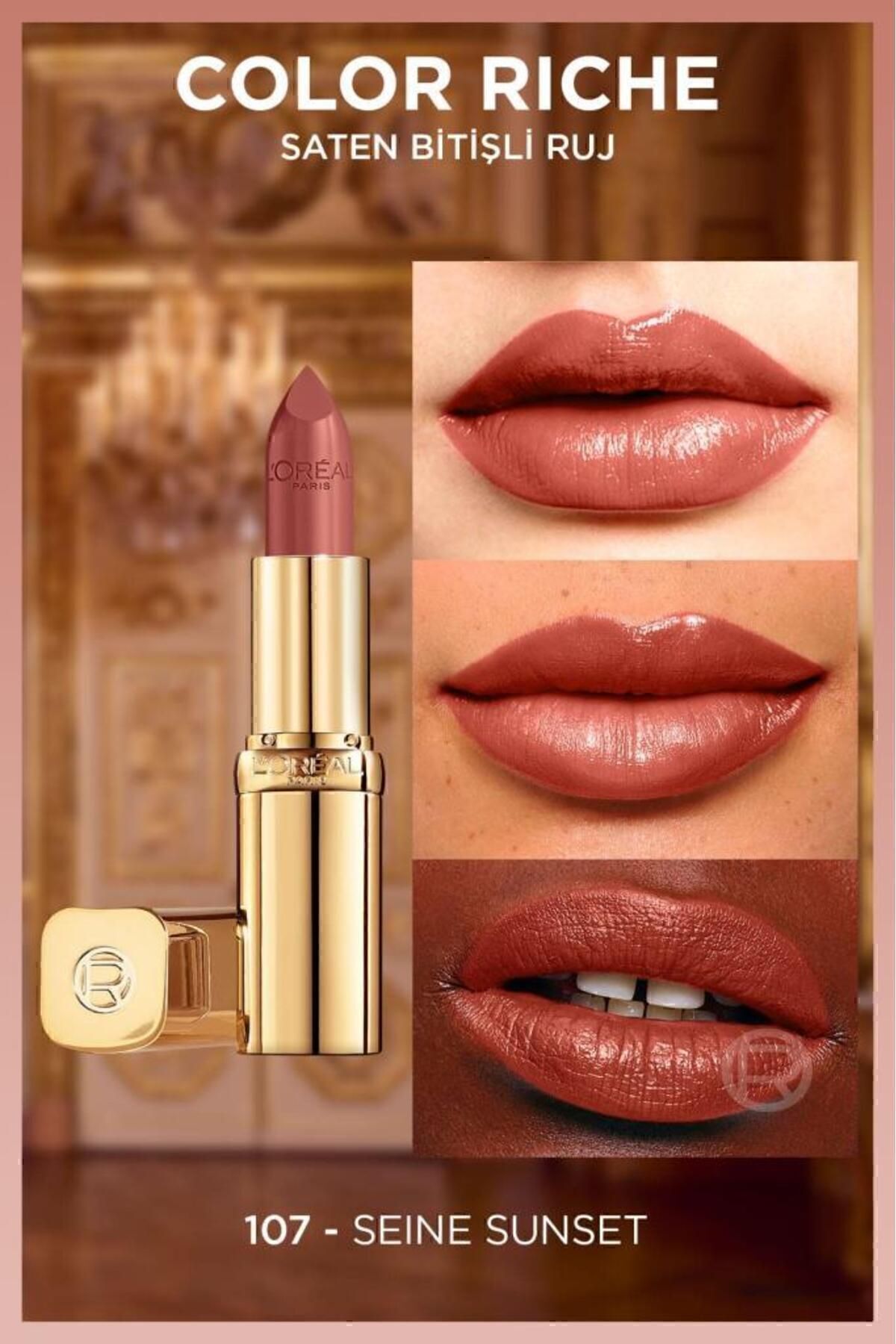 LOREAL PARİS COLOR RİCHE SATEN BİTİŞLİ RUJ 107-