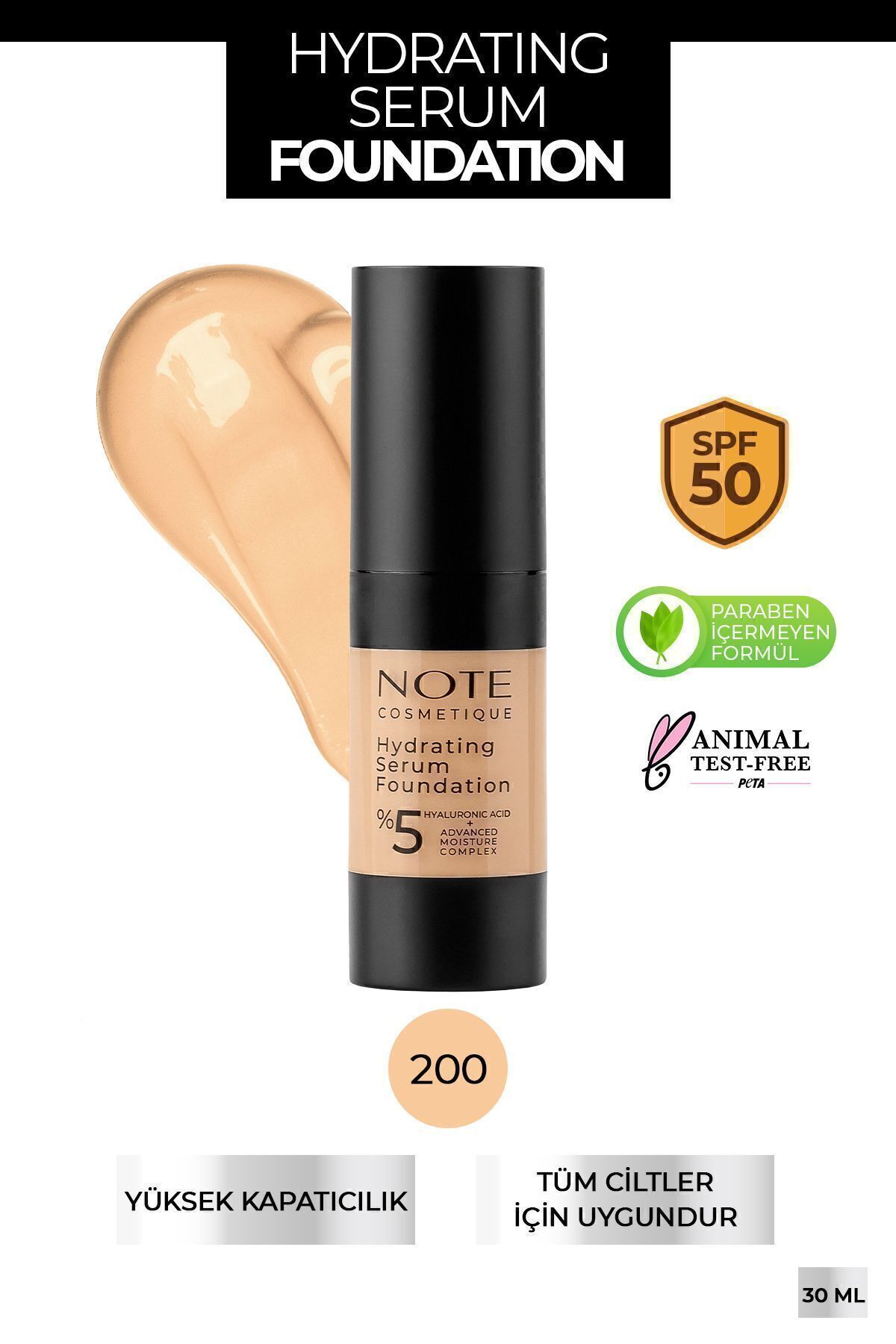 NOTE HYDRATİNG SERUM FONDÖTEN NO.200-