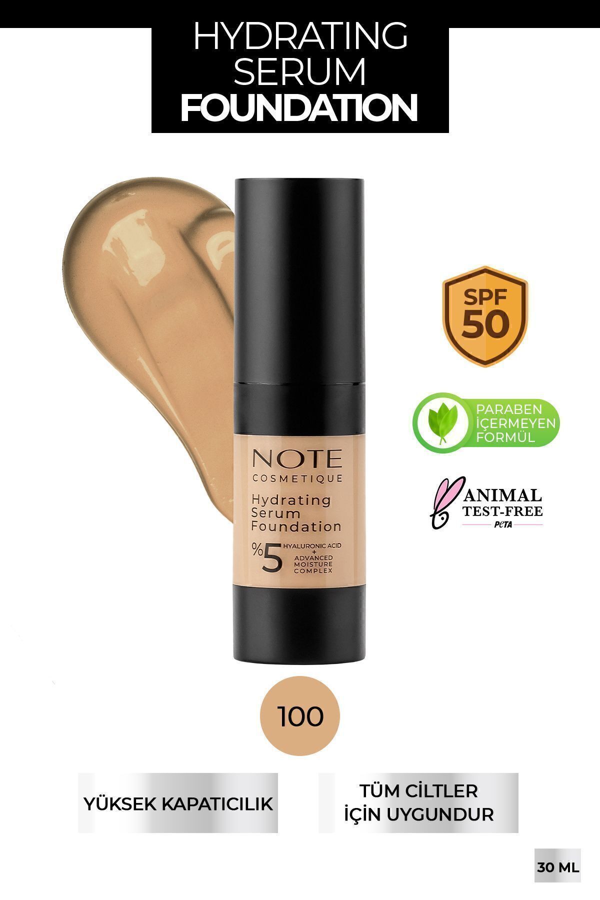 NOTE HYDRATİNG SERUM FONDÖTEN NO.100-
