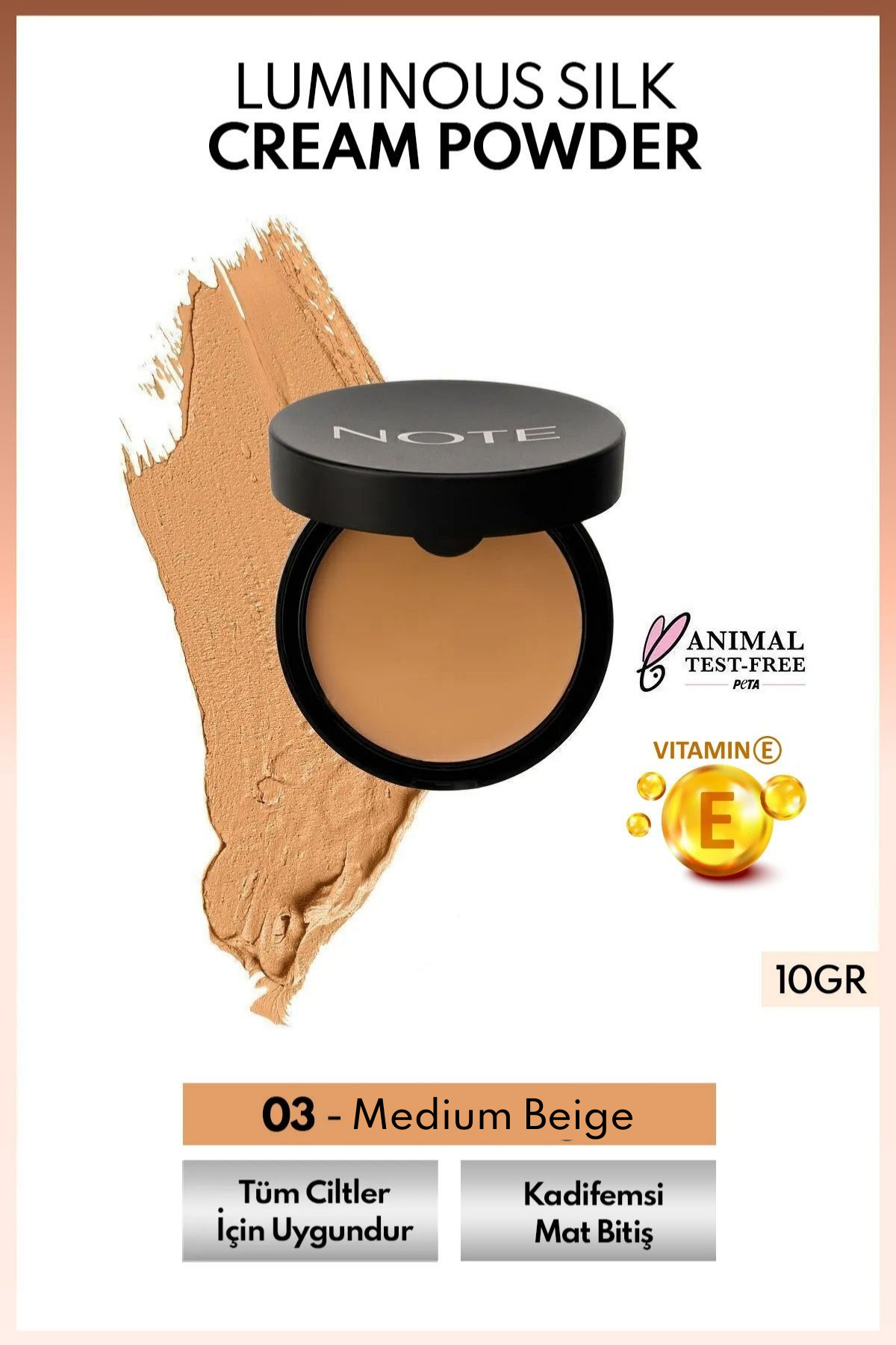 NOTE CREAM POWDER MEDIUM BEİGE PUDRA NO.03-