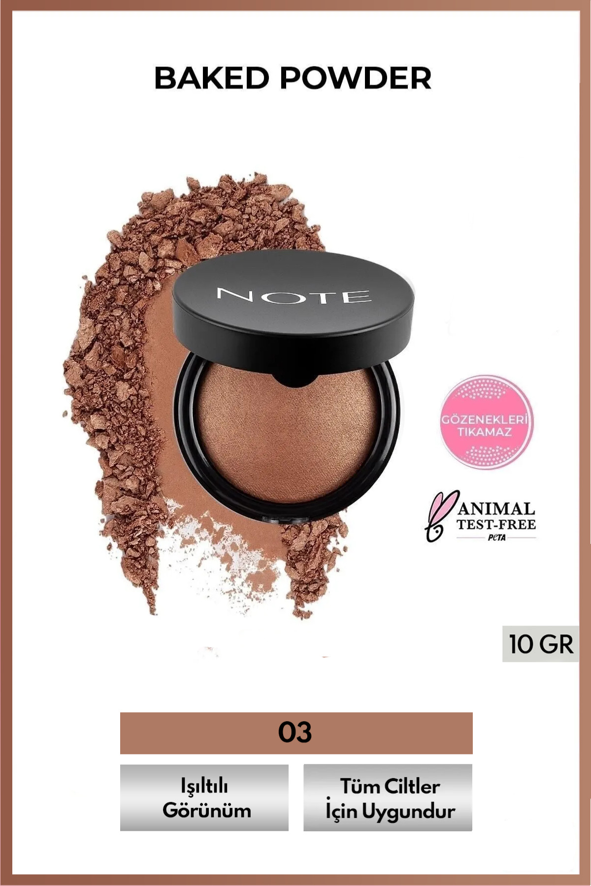 NOTE CREAM POWDER CARAMEL CAKE AYDINLATICI NO.03-