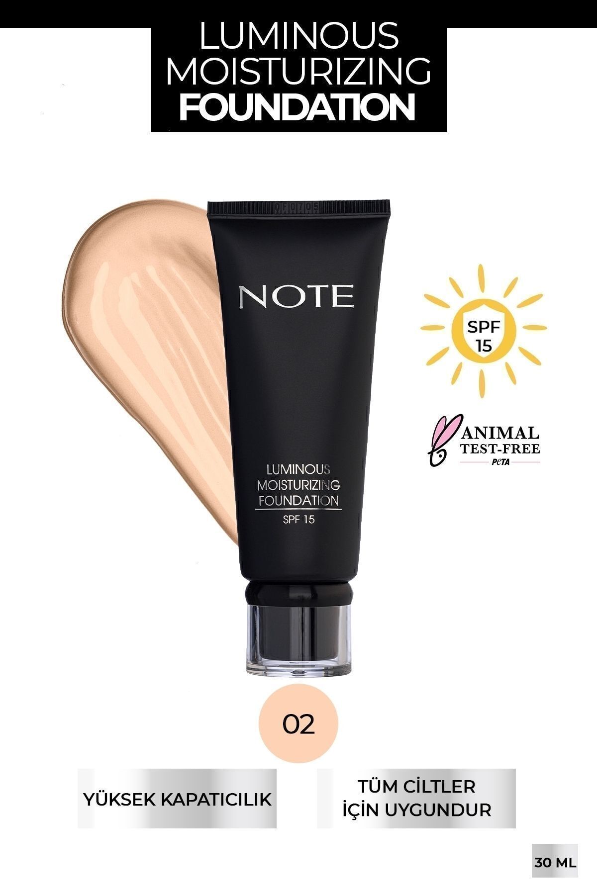 NOTE  LUMİNOUS MOİSTURİZİNG NATURAL BEİGE NO.04 FONDÖTEN-