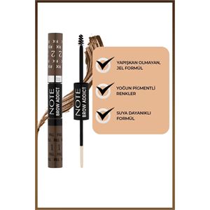 NOTE BROW ADDICT TINT&SHAPING GEL LIGHT BROWN 02 KAŞ MASKARASI-