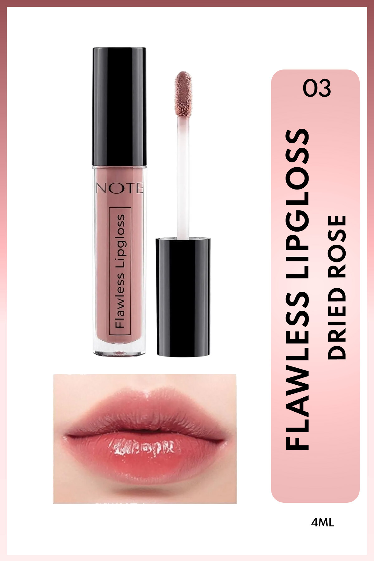 NOTE FLAWLESS LIPGLOSS DRIED ROSE NO.03-