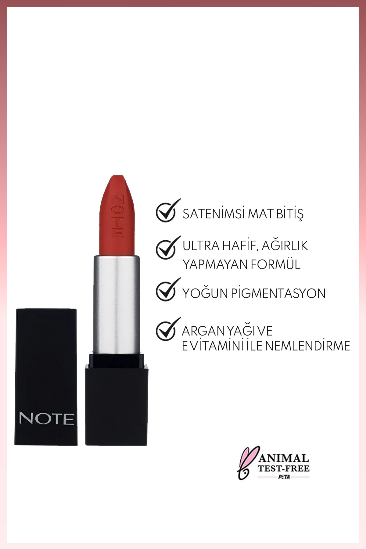 NOTE MATTEVER LIPSTICK DRESS RED 17 RUJ-