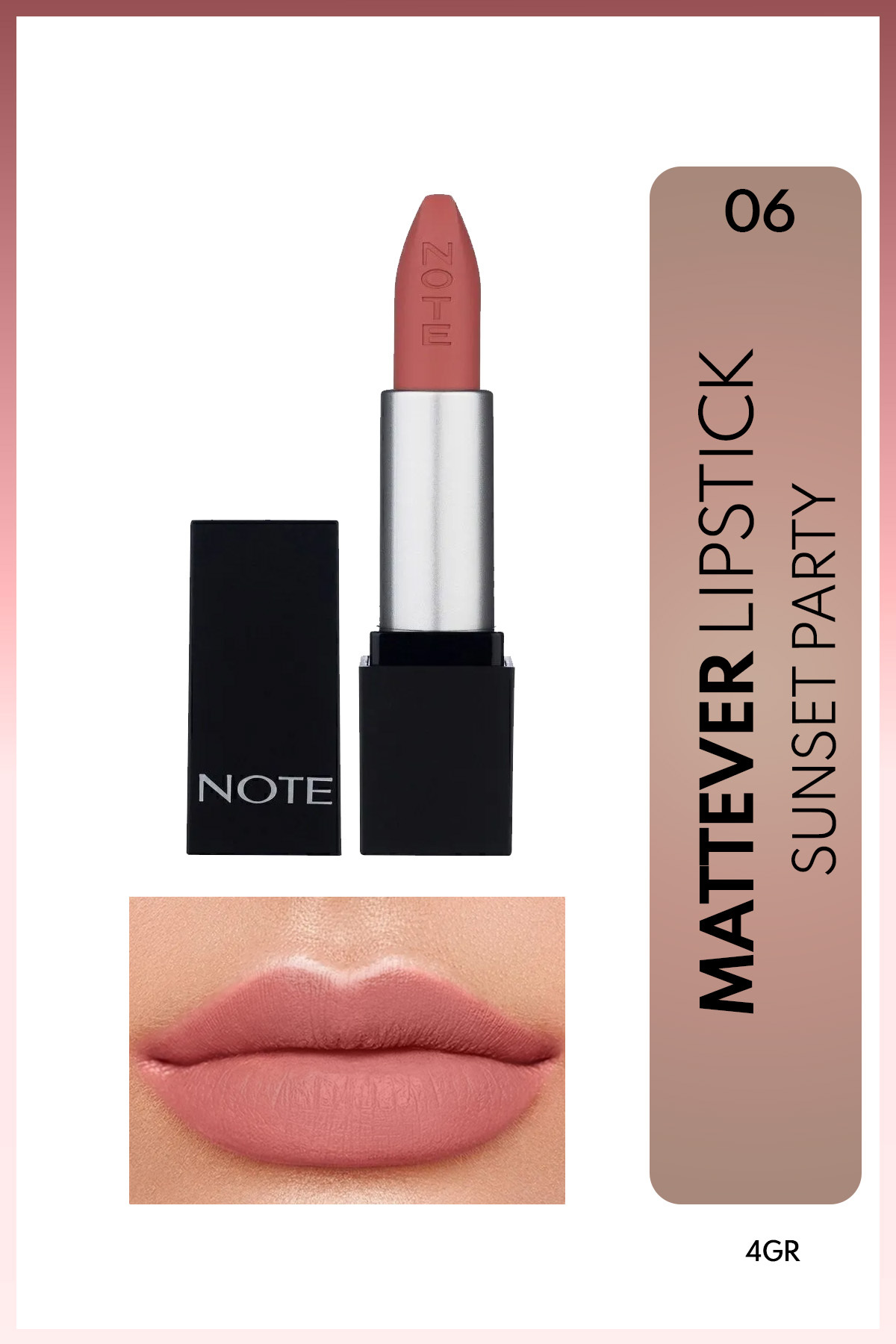 NOTE MATTEVER LIPSTICK SUNSET PARTY  RUJ-