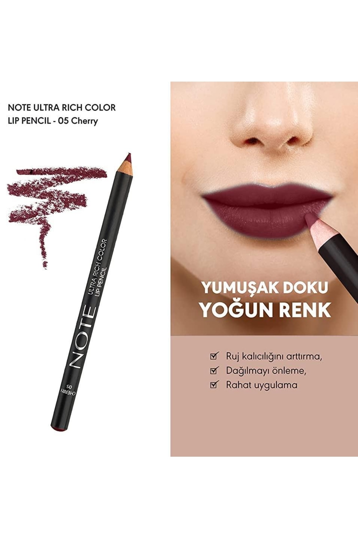 NOTE ULTRA RİCH COLOR DUDAK KALEMİ CHERRY 05-