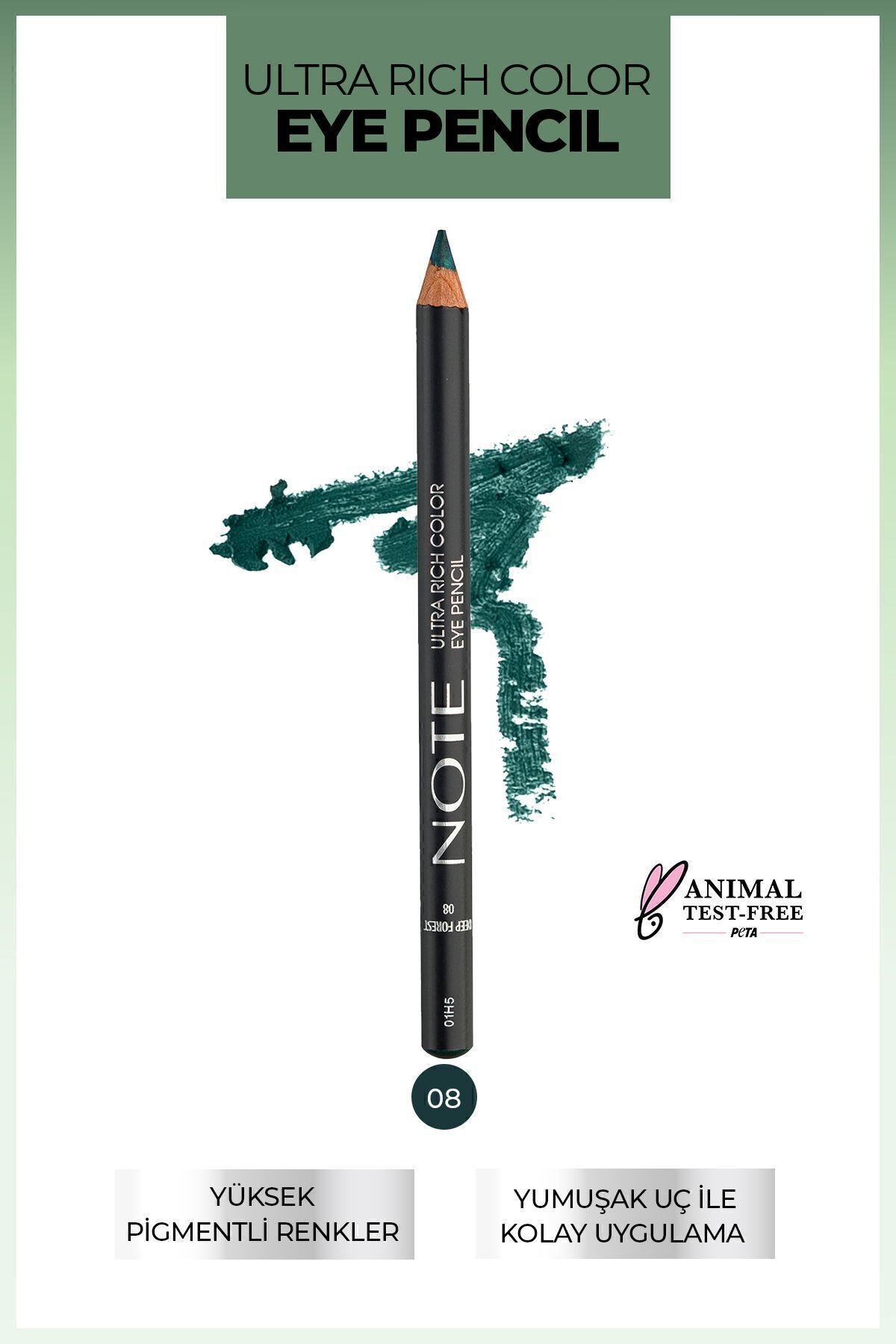 NOTE ULTRA RİCH COLOR GÖZ KALEMİ  DEEP FOREST 08-