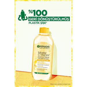 GARNİER MİCELLAR C VİTAMİNİ KUSURSUZ MAKYAJ TEMİZLEME SUYU 400ML-