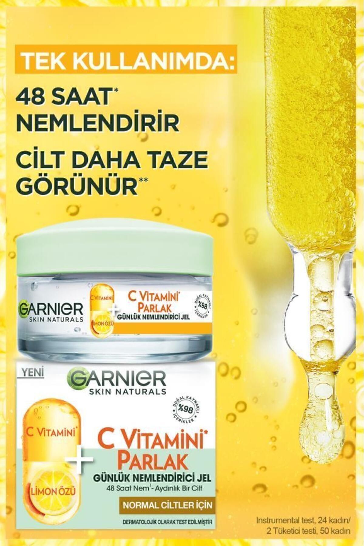 GARNİER C VİTAMİNİ PARLAK GÜNLÜK NEMLENDİRİCİ JEL 50ML-