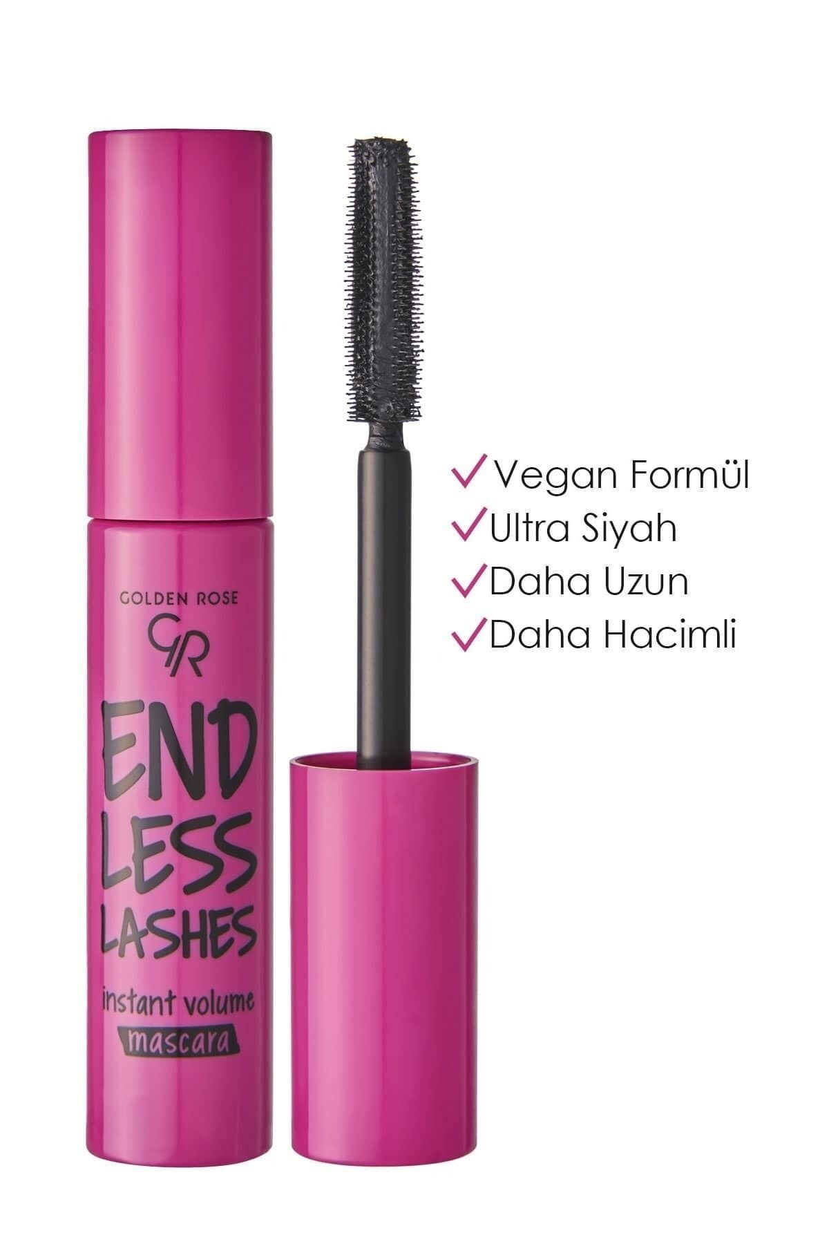 Golden Rose Endless Lashes Mascara - Black - Kıvrım Veren Maskara-