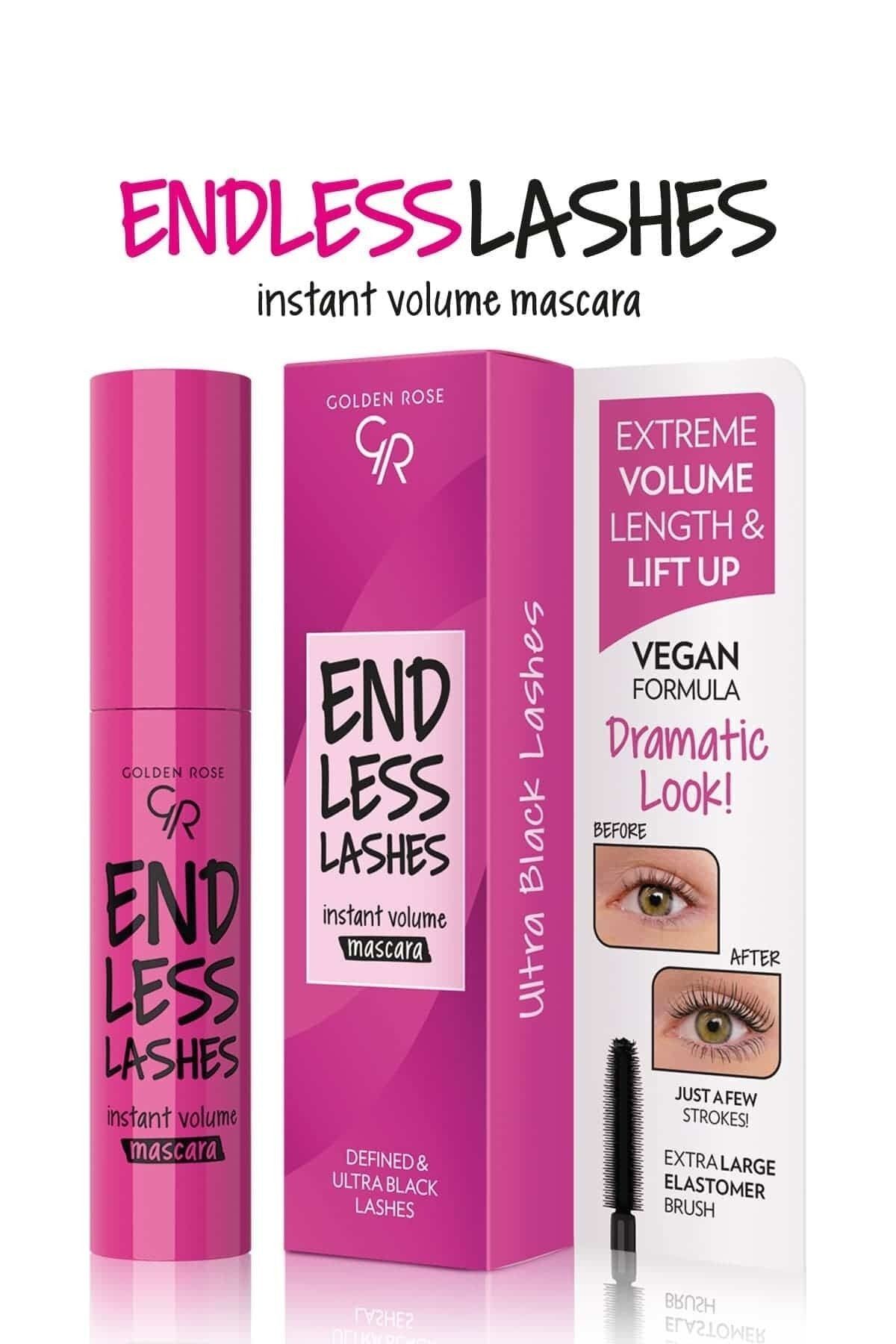 Golden Rose Endless Lashes Mascara - Black - Kıvrım Veren Maskara-