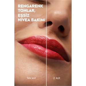NIVEA RENKLİ DUDAK BAKIM KREMİ,KIRMIZI,4,8GR,NEMLENDİRME,SPF30,DOĞAL YAĞLAR,E-