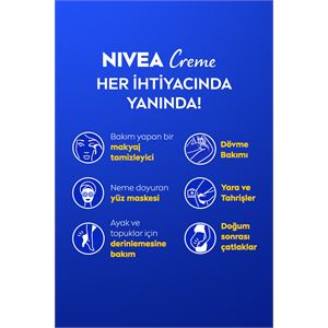 NIVEA CREME 150ML, BAKIM YAPAN KORUMA, UZUN SÜRELİ YOĞUN NEMLENDİRİCİ, EL YÜZ VE VÜCUT, YUMUŞAK CİLT HİSSİ-