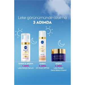 NIVEA LUMİNOUS630 KOYU LEKE KARŞITI CC YÜZ KREMİ 40ML SPF30 GÜNEŞ KORUYUCU HYALURONİK ASİT ORTA TON-