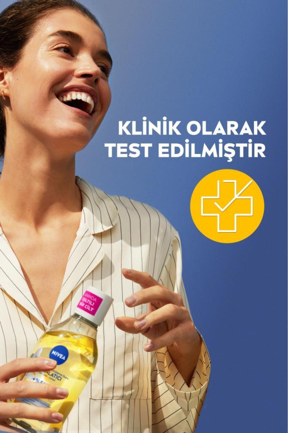 NIVEA AYDINLATICI MİCELLAR MAKYAJ TEMİZLEME SUYU 400ML, SERUM İÇERİKLİ, DONUK VE HASSAS CİLT TİPLERİ-