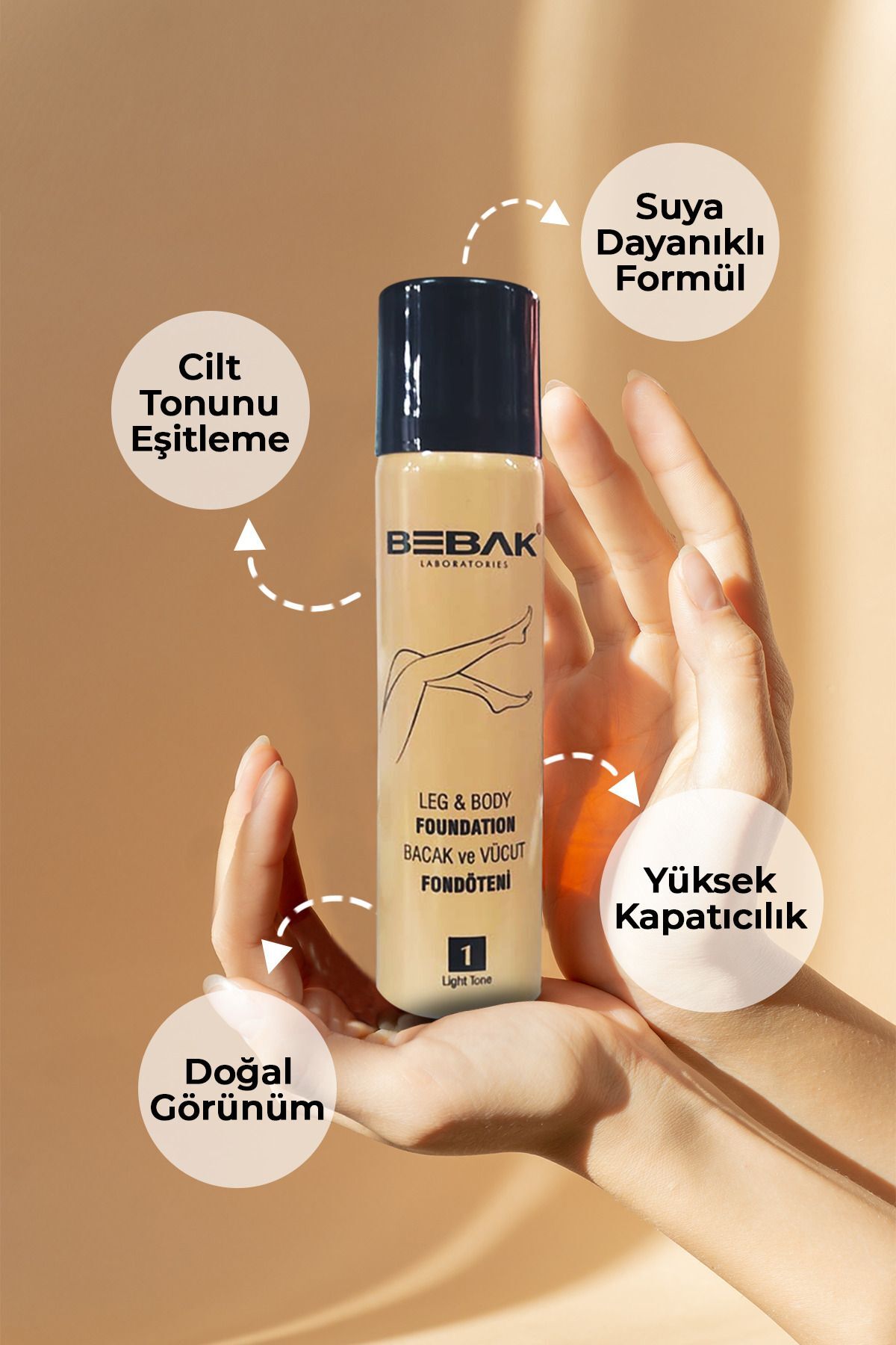 BEBAK BACAK FONDÖTENİ NO:1 LİGHT AÇIK TON 75 ML-