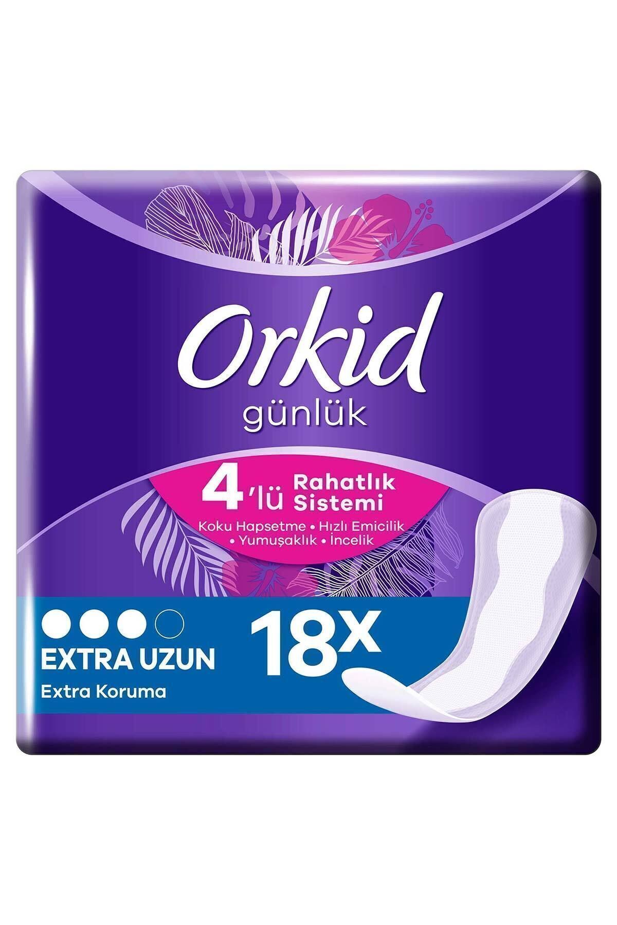 ORKİD EXTRA KORUMA EXTRA UZUN GÜNLÜK PED 18 ADET-