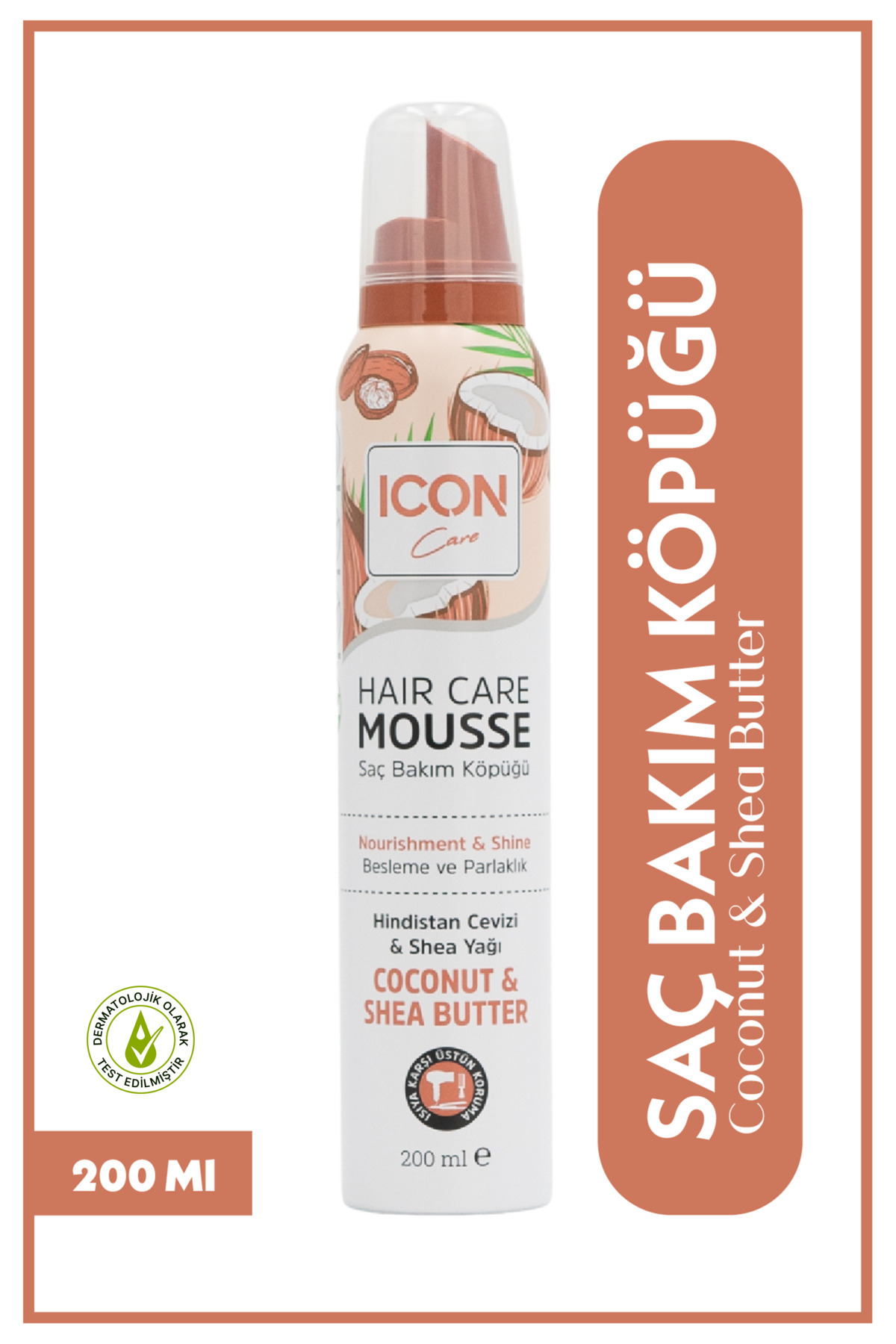 İcon Care Saç Bakım Köpüğü 200 ml Coconut & Shea Butter-