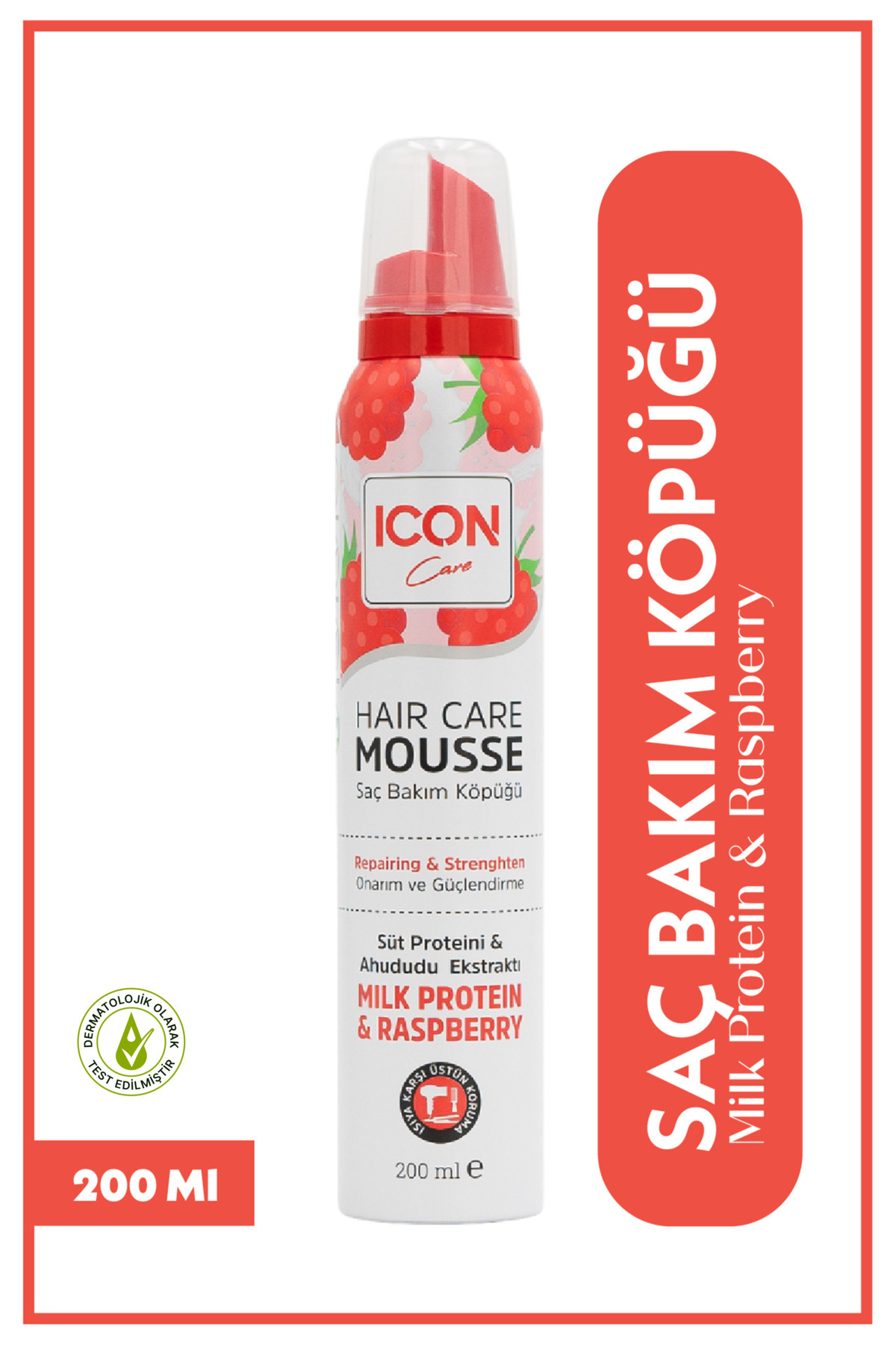İcon Care Saç Bakım Köpüğü 200ml Milk Protein&Raspberry-